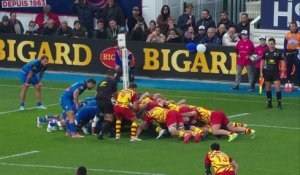 TOP 14 - Essai de Lucas DUBOIS (USAP) - Castres Olympique - USA Perpignan