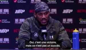 Boxe - Joshua après son K.O. face à Jake Paul : "C'est une victoire, pas un succès"