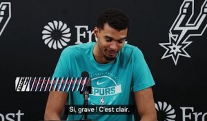 Wembanyama : « Léon Marchand ? Je ne sais pas si on a eu aussi lourd que lui en courtside » - Basket - NBA