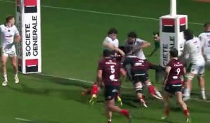 TOP 14 - Essai de Kalvin GOURGUES (ST) - Stade Toulousain - Section Paloise