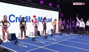 Situation rocambolesque au départ du 60m haies dames - Athlé - Meeting de Paris