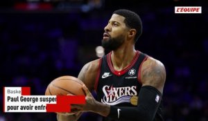 Paul George suspendu 25 matches par la NBA pour avoir enfreint le règlement anti-drogue - Basket - NBA