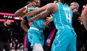 NBA : Énorme bagarre durant Charlotte-Detroit, le Français Moussa Diabaté impliqué