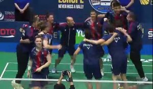 Gicquel et Popov offrent la victoire aux Bleus face au Danemark en finale - Badminton - Euro par équipes (H)