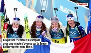 Les Françaises championnes olympiques du relais après une nouvelle remontée bluffante aux JO 2026 - JO 2026 (F) - JO 2026 - Biathlon - JO