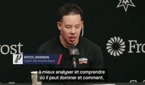 Spurs - Johnson : "Le spectacle doit reposer sur les fondamentaux"