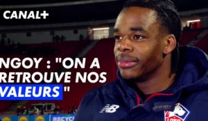 Ligue Europa - La joie du buteur lillois Nathan Ngoy après la qualification