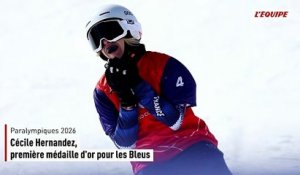 Cécile Hernandez conserve son titre en para-snowboard cross, première médaille d'or pour les Bleus en Italie - Paralympiques 2026 - Para-snowboard (F)
