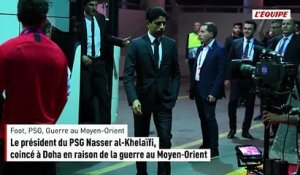 Le président du PSG Nasser al-Khelaïfi, coincé à Doha en raison de la guerre au Moyen-Orient - Foot - Ligue des champions - PSG