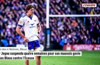 Oscar Jegou suspendu quatre semaines pour son mauvais geste avec les Bleus contre l'Écosse - Rugby - Tournoi des 6 Nations