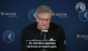 Timberwolves - Finch : ''Pas une performance défensive acceptable''