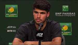 BNP Paribas Open 2026 - Carlos Alcaraz : "Ce qui me fatigue, c'est de porter constamment ce fardeau, d'être la cible"