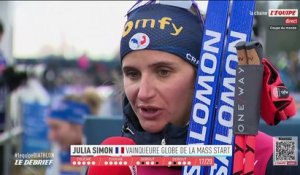 Vainqueure du petit globe de la mass start, Julia Simon est «satisfaite» de sa saison - Biathlon - Coupe du monde (F)