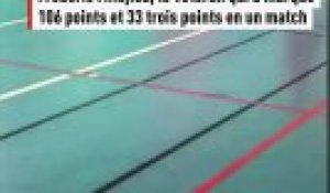 Frédéric Milojica, le vétéran qui a marqué 106 points et 33 trois points en un match - Basket