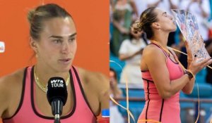 Miami Open 2026 - Aryna Sabalenka, cinquième joueuse à réussir le Sunshine Double : "Je suis encore loin des légendes"