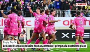Le Stade Français enchaîne face à Clermont et grimpe à la troisième place du Top 14 - Rugby - Top 14