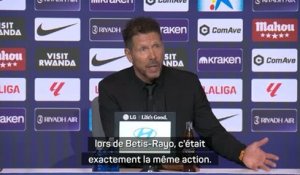 Atlético - Simeone sur le carton rouge annulé pour le Barça : “Le VAR s’est trompé”