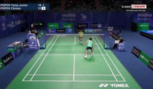 Le replay de la demi-finale Popov - Popov - Badminton - Championnats d'Europe