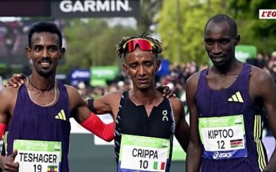 L'Italien Yemaneberhan Crippa remporte le Marathon de Paris, l'Éthiopienne Shure Demise bat le record chez les femmes - Athlé - Schneider Electric Marathon de Paris