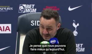 Tottenham - De Zerbi : "Ce n'est pas encore fini"