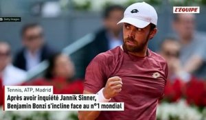 Après avoir inquiété Jannik Sinner, Benjamin Bonzi s'incline face au n°1 mondial - Tennis - ATP - Madrid