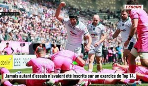 Le record d'essais sur une saison en Top 14 déjà battu à quatre journées de la phase finale - Rugby - Top 14