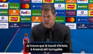 Atlético - Simeone “très heureux” pour Arteta qui fait un travail “incroyable”