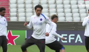 Le PSG s'entraîne avant le choc contre le Bayern Munich