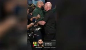 Face-off ultra tendu entre Chimaev et Strickland