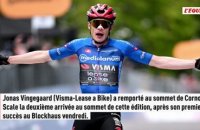 Deux arrivées au sommet, deux victoires : Jonas Vingegaard domine Felix Gall et s'impose sur la 9e étape du Giro - Cyclisme - Giro