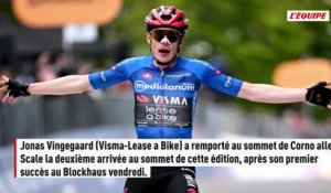 Deux arrivées au sommet, deux victoires : Jonas Vingegaard domine Felix Gall et s'impose sur la 9e étape du Giro - Cyclisme - Giro