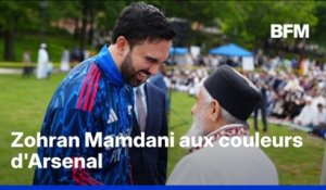 Le maire de New York revêt un qamis aux couleurs d'Arsenal
