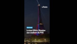 La tour Eiffel s'illumine aux couleurs du PSG