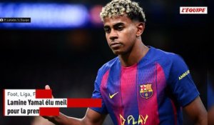 Lamine Yamal élu meilleur joueur de la saison en Liga pour la première fois de sa carrière - Foot - Liga - FC Barcelone