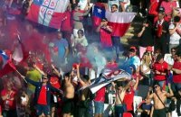 L'hymne du Chili interrompu par celui du Portugal avant leur match de préparation à la Coupe du monde - Foot - Amical