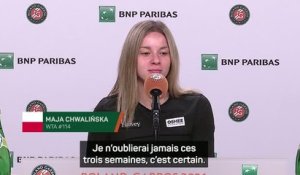 Roland-Garros - Chwalińska savoure un parcours inoubliable