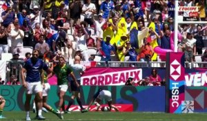Tous les essais de France - Afrique du Sud en vidéo - Rugby à 7 - Bordeaux