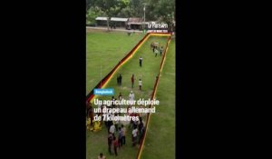 Coupe du monde : un agriculteur déploie un drapeau allemand de 7 km