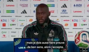 Belgique - Lukaku : "Je dois aussi faire preuve de bon sens alors j’accepte"