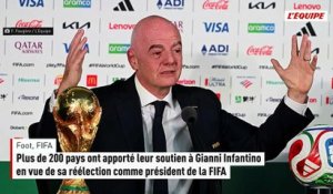 Plus de 200 pays ont apporté leur soutien à Gianni Infantino en vue de sa réélection comme président de la FIFA - Foot
