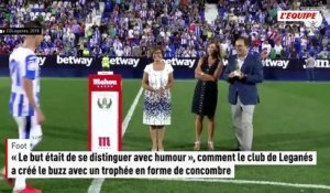 « Le but était de se distinguer avec humour », comment le club de Leganés a créé le buzz avec un trophée en forme de concombre - Foot