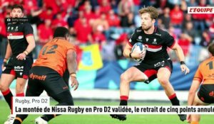 La montée de Nissa Rugby en Pro D2 validée, le retrait de cinq points annulé - Rugby - Pro D2