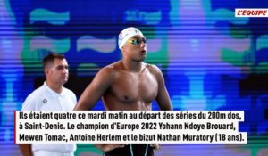 Championnats d'Europe : Muratory et Tomac qualifiés pour les demi-finales du 200m dos, Ndoye Brouard éliminé - Natation - Championnats d'Europe