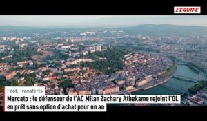 Mercato : le défenseur de l'AC Milan Zachary Athekame rejoint l'OL en prêt sans option d'achat pour un an - Foot - Transferts