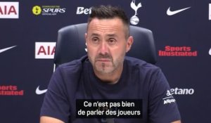 Tottenham - De Zerbi : "Nous n'en avons pas encore fini sur le marché des transferts"