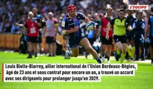 Louis Bielle-Biarrey en passe de prolonger à l'UBB jusqu'en 2029 - Rugby - Top 14