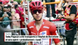 Tadej Pogacar a été transporté à l'hôpital de Barcelone et sera opéré « probablement » lundi - Cyclisme