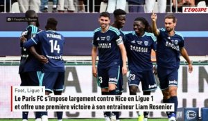 Le Paris FC s'impose largement contre Nice en Ligue 1 et offre une première victoire à son entraîneur Liam Rosenior - Foot - Ligue 1