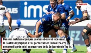 Castres l'emporte au bout du suspense face à Toulon - Rugby - Top 14