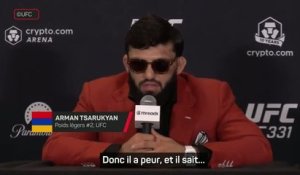 UFC 331 - Tsarukyan : "Gaethje n'a jamais prononcé mon nom, il a peur"